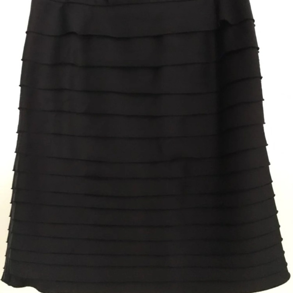 White House Black Market black layered look skirt